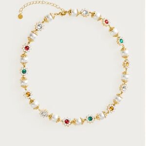 Daisy Pearl Necklace - Gold